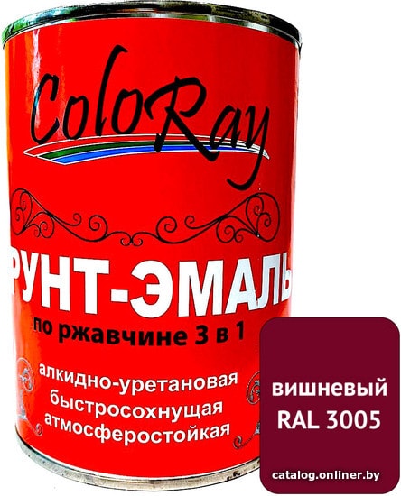 

Грунт-эмаль ColoRay 3 в 1 вишневый (2.7 кг)