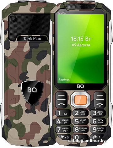 

Кнопочный телефон BQ-Mobile BQ-3586 Tank Max (камуфляж)