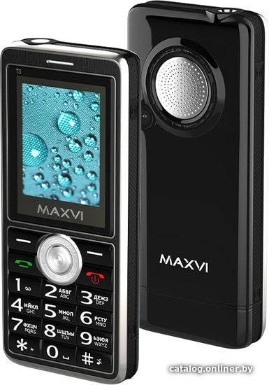 

Кнопочный телефон Maxvi T3 (черный)