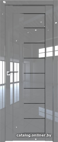 

Межкомнатная дверь ProfilDoors 17L 80x200 (грей люкс, стекло дождь черный)