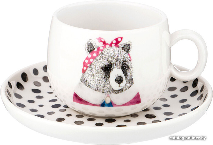 

Чашка с блюдцем Lefard Fashion Animals. Медведица 409-133