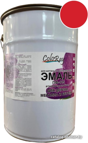

Эмаль ColoRay ПФ-115 красный (6 кг)