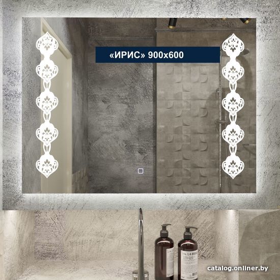

Милания Зеркало с LED подсветкой Ирис 90x60