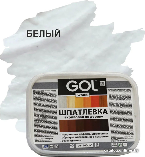 

Шпатлевка GOL Wood Мастер по дереву (150 г, белый)