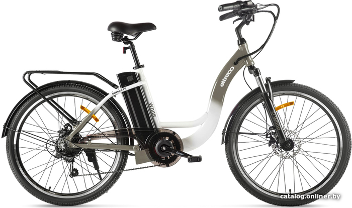 

Электровелосипед Eltreco White 2022 (белый/серый)
