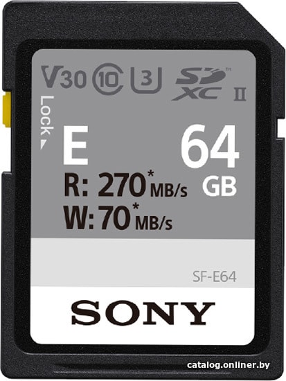 

Карта памяти Sony SDXC SF-E64 64GB