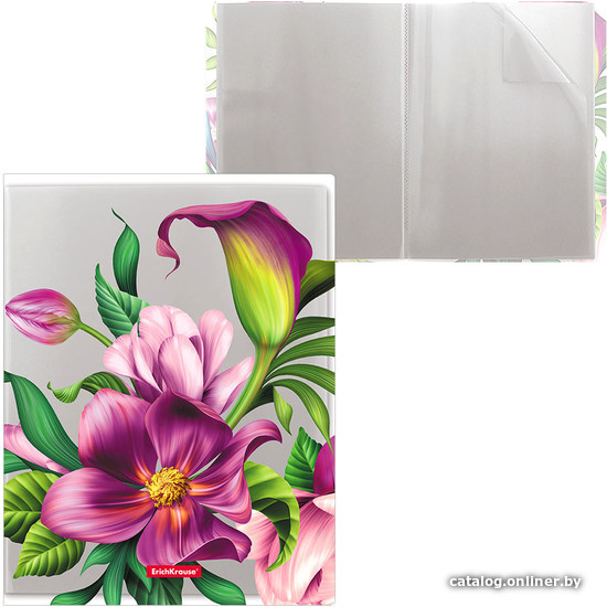 

Набор папок Erich Krause Tropical Flowers c 30 карман. 49315 (4 шт)
