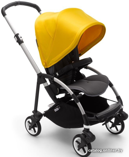 

Коляска прогулочная «книга» Bugaboo Bee6 (alu/grey melange/lemon yellow)