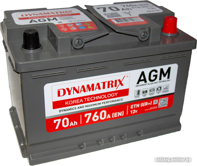 Dynamatrix AGM DEK700 760 (70 А·ч) автомобильный аккумулятор купить в  Бобруйске