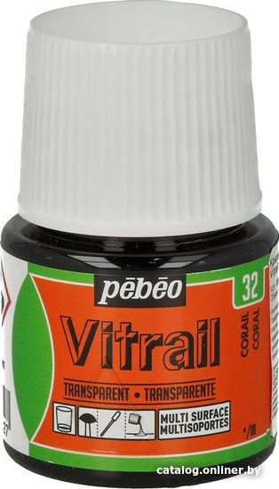 

Краска для стекла и керамики PEBEO Vitrail 050-032 (45 мл, лосось)