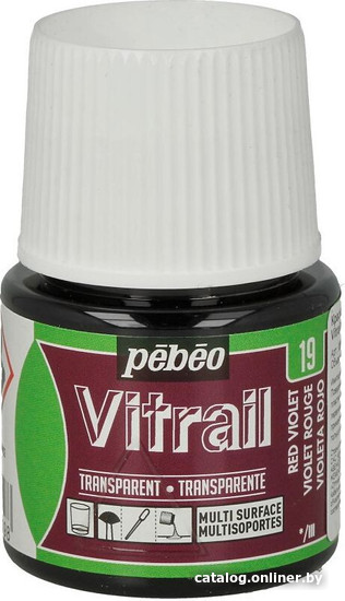 

Краска для стекла и керамики PEBEO Vitrail 050-019 (45 мл, красно-фиолетовый)