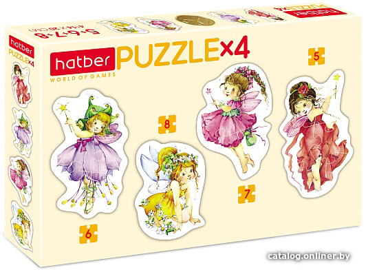 

Мозаика/пазл Hatber Цветочные феи 4 в 1 ПЗ5_17380