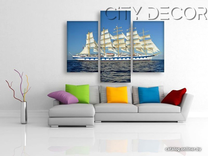 

Модульная картина Citydecor Море/Водопады 5.24 70x96 см
