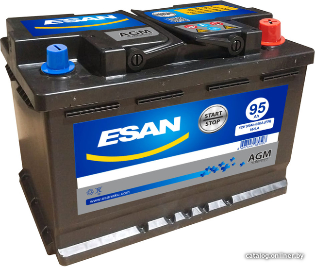 

Автомобильный аккумулятор ESAN AGM 95 R+ (95 А·ч)