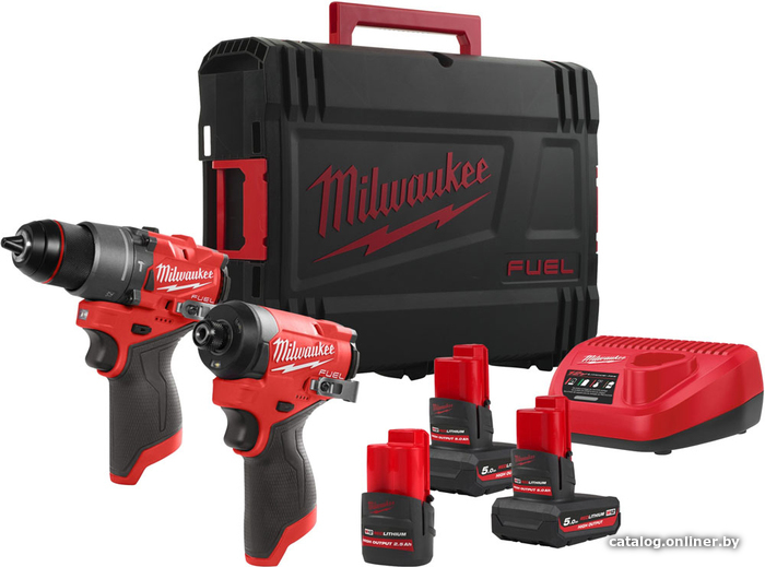 

Milwaukee M12 FPP2A2-5253XEU 4933492513 (шуруповерт, винтоверт, 2 АКБ, кейс)