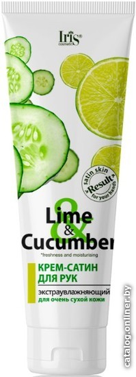 

Iris Cosmetic Крем для рук Lime & Cucumber Сатин экстраувлажняющий для очень сухой кожи 100 мл