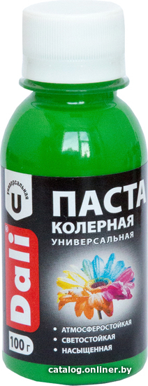 

Колеровочная краска Dali универсальная 0.1 кг (зеленое яблоко)