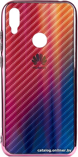 

Чехол для телефона EXPERTS Aurora Glass для Huawei Y6 (2019) с LOGO (розовый)