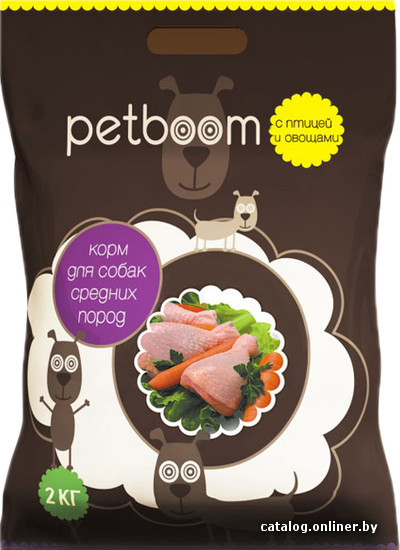 

Сухой корм для собак PetBoom с птицей и овощами 2 кг