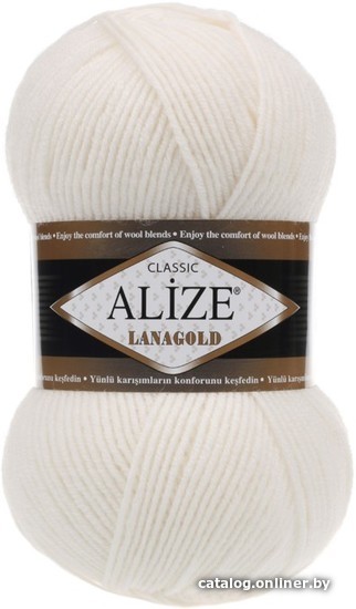 

Пряжа для вязания Alize Lanagold 450 (240 м, жемчужный)