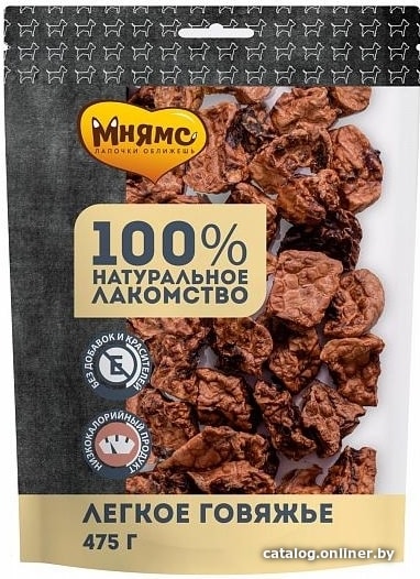 

Лакомство для собак Мнямс Легкое говяжье 475 г