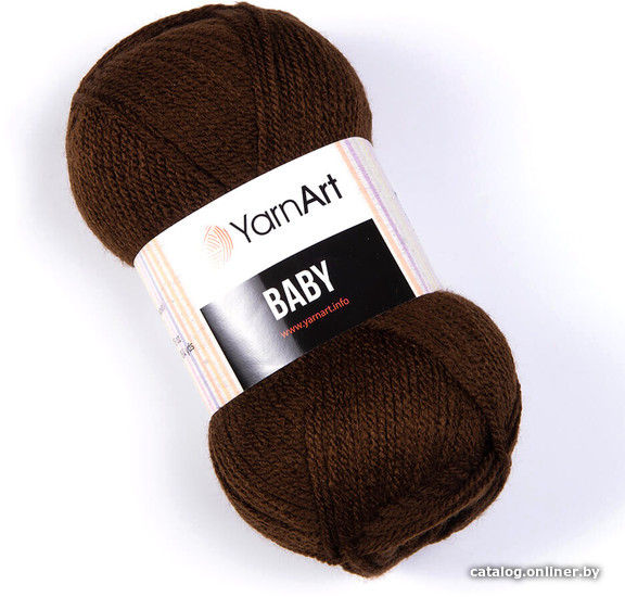 

Пряжа для вязания Yarnart Baby 100% акрил 1182 50 г (150 м, черный)