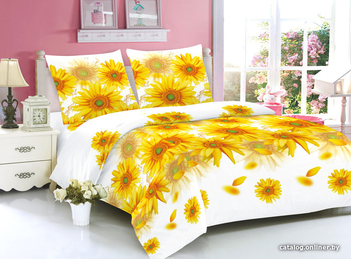 

Постельное белье Amore Mio Sunny евро 24300 (белый/желтый)