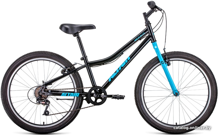 

Велосипед Altair MTB HT 24 1.0 2021 (черный/голубой)