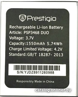 

Аккумулятор для телефона Prestigio PSP3468 DUO