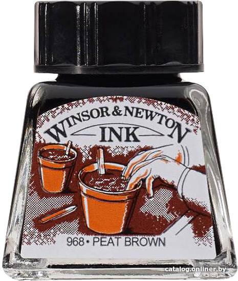 

Тушь художественная Winsor & Newton 1005469 (14 мл, торфяно-коричневый)