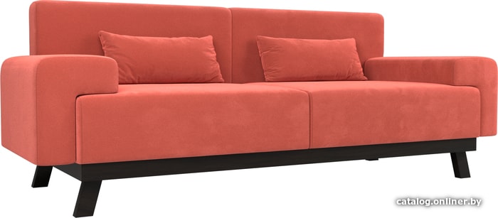 

Диван Mebelico Мюнхен 109106 (микровельвет, коралловый)