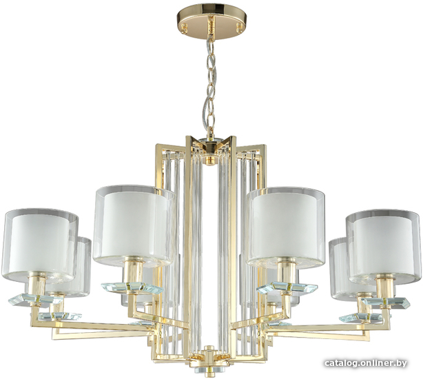 

Подвесная люстра Crystal Lux Nicolas SP-PL8 (золото/белый)