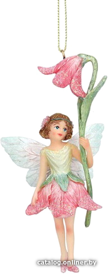 

Елочная игрушка Gisela Graham Rose Ball. Фея с цветком 13160-4 (розовый)