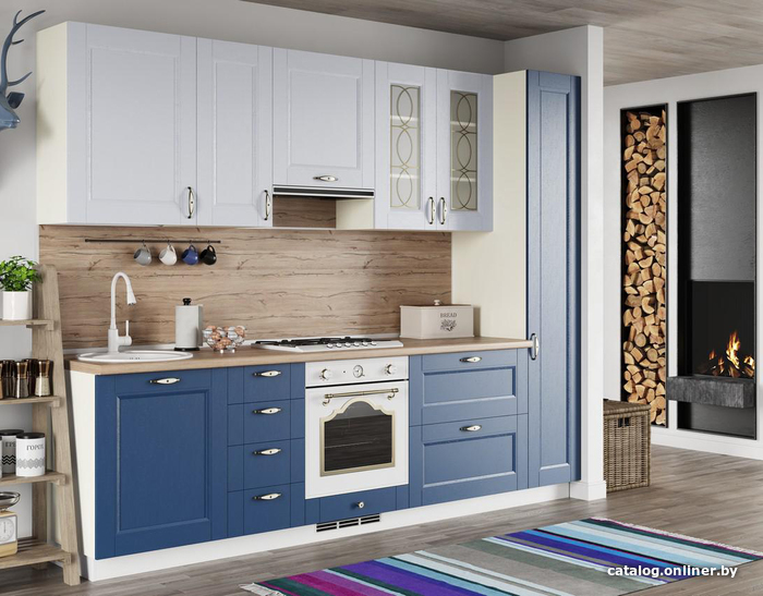 

Готовая кухня МК Стиль Chalet 2.6 м (массив айс/массив деним)