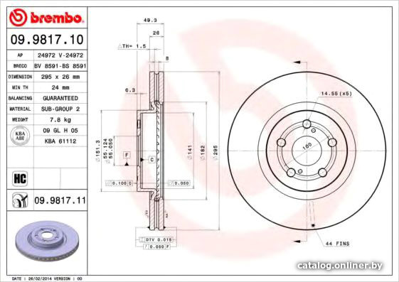 

Brembo 09981711