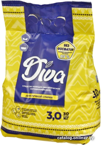 

Стиральный порошок Diva для ручной стирки 3 кг
