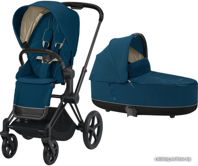 

Универсальная коляска Cybex Priam 2020 (mountain blue, рама черная матовая)