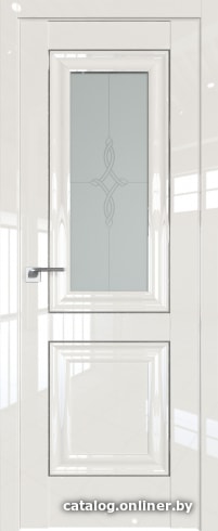 

Межкомнатная дверь ProfilDoors 28L 90x200 (магнолия люкс серебро люкс, стекло узор матовое)