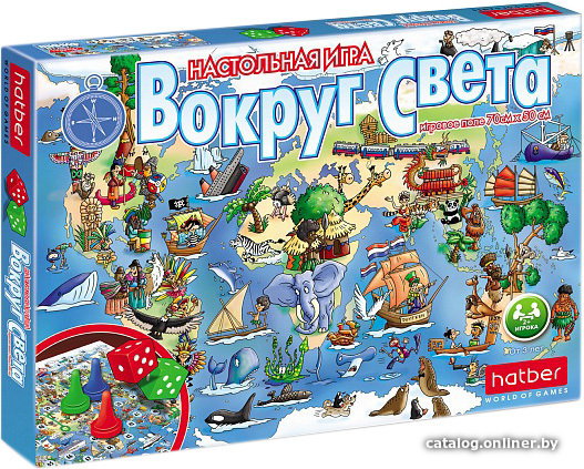 

Детская настольная игра Hatber Вокруг света Ин2_22314
