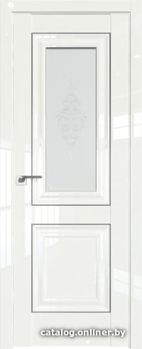 

Межкомнатная дверь ProfilDoors 28L 50x200 (дарквайт люкс серебро, стекло кристалл матовый)