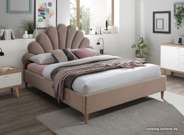 

Кровать Signal Santana Velvet 160x200 (бежевый)