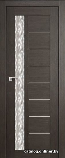 

Межкомнатная дверь ProfilDoors 37X 90x200 (грей мелинга/стекло дождь белый)