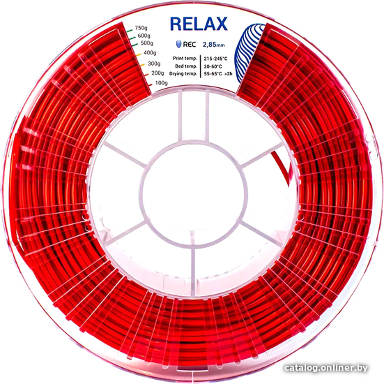 

Пластик REC Relax 2.85 мм 750 г (красный)