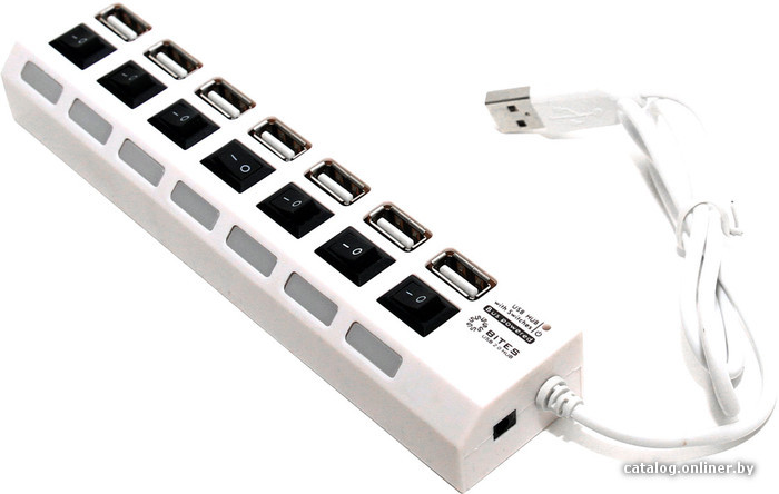 

USB-хаб 5bites HB27-203PWH