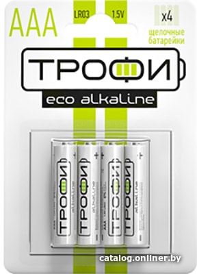

Батарейка Трофи AAA 4 шт. LR03-4BL ECO