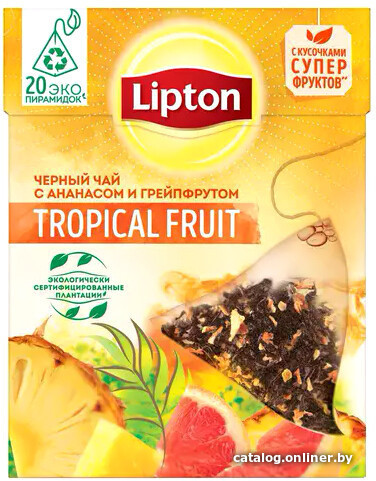 

Черный чай Lipton Tropical Fruit Tea черный 20 шт
