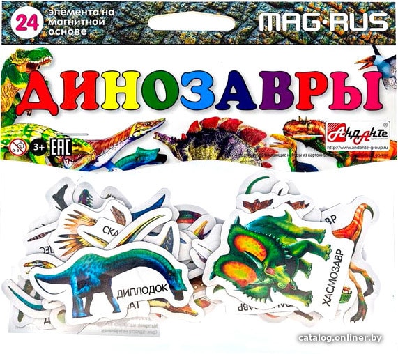 

Развивающая игра Анданте Mag-Rus Динозавры NF1022