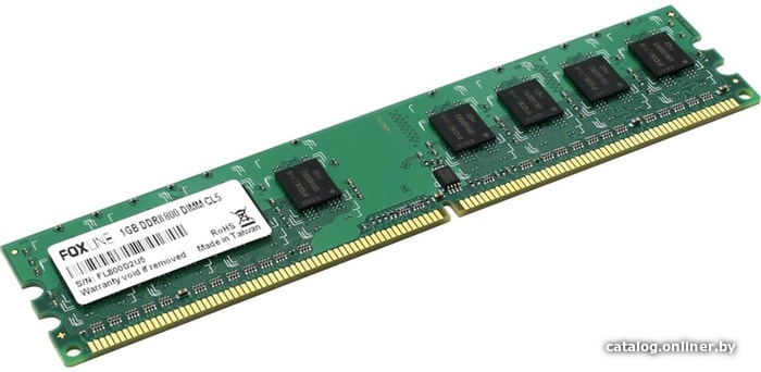

Оперативная память Foxline 2GB DDR2 PC2-6400 FL800D2U5-2G