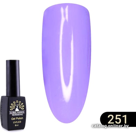 

Гель-лак Global Fashion Black Elite (тон 251) 8 мл
