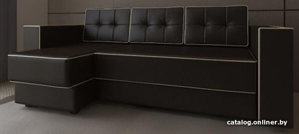 

Угловой диван Craftmebel Орландо угловой (левый, боннель, экокожа, коричневый)